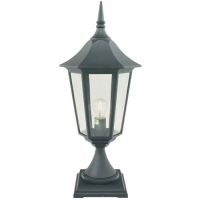 182-9220 Valentina Grande LED Large Outdoor Pedestal Lantern Black