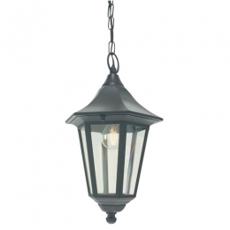 182-9237 Valentina LED Small Outdoor Hanging Soffit Lantern Black 