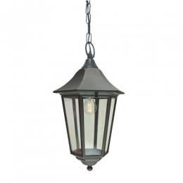 182-9242 Valentina Grande LED Large Outdoor Hanging Soffit Lantern Black 