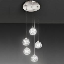 211-9468 Tattini LED 5 Light Pendant Ceiling Light Satin Nickel 