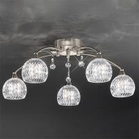 211-9497 Lanzoni LED 5 Light Ceiling Light Satin Nickel