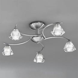 212-9510 Tonoli LED 5 Light Ceiling Light Satin Nickel 