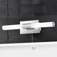 211-9729  LED 2 Light Bathroom Wall Light Polished Chrome with Shaver Socket