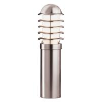 741-9791 Lovato LED Outdoor Pedestal Lamp Satin Silver Finish