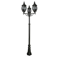 741-9812 Belotti LED Outdoor 3 Headed Lamp Post Black