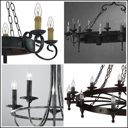 Wrought Iron Medieval Ceiling Lights 