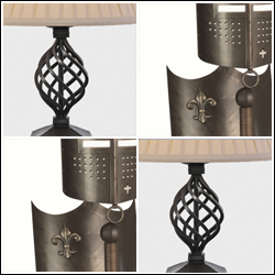 Wrought Iron Medieval Table Lamps 